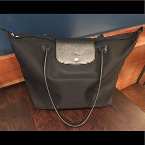 Large Longchamp Neo Black Tote